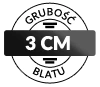 Grubość blatu górnego