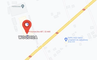 Sklepy Woodica - mapa Google