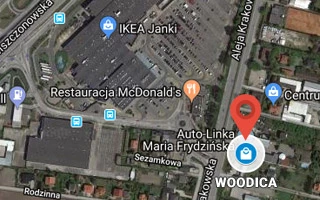 Sklepy Woodica - mapa Google