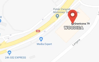 Sklepy Woodica - mapa Google
