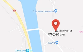 Sklepy Woodica - mapa Google