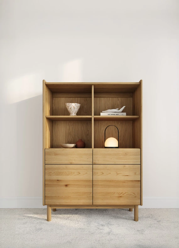 Regał dębowy Japandi Compact 25
