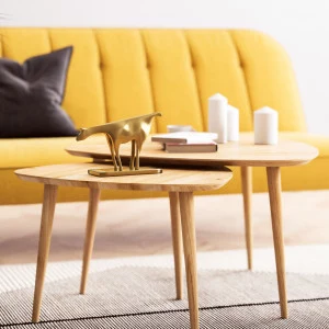 KOMPLET stolików kawowych dębowych Ław25kpl