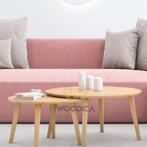 KOMPLET stolików kawowych dębowych Ław24kpl