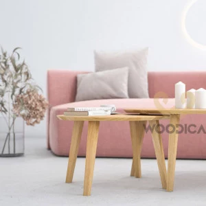 KOMPLET stolików kawowych dębowych Ław24kpl