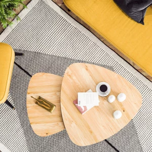 KOMPLET stolików kawowych dębowych Ław25kpl