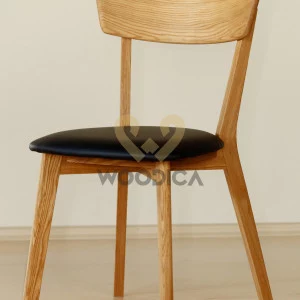 Krzesło dębowe 01 Ekoskóra