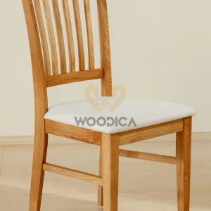 Krzesło dębowe 02 Ekoskóra czarna/biała