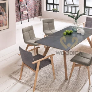 Stół dębowy 21 / powierzchnia ultrakompaktowa DEKTON