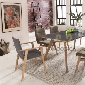 Stół dębowy 21 / powierzchnia ultrakompaktowa DEKTON