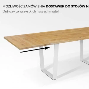 Stół dębowy na pojedynczej nodze Capri