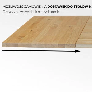 Stół dębowy na metalowych nogach Lukka