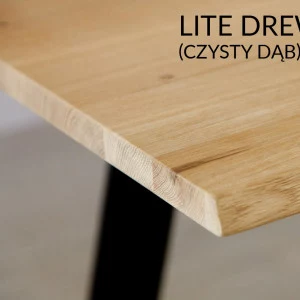 Stół dębowy okrągły 04 rozsuwany metalowe prowadnice