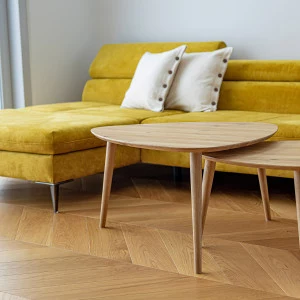 KOMPLET stolików kawowych dębowych Ław25kpl