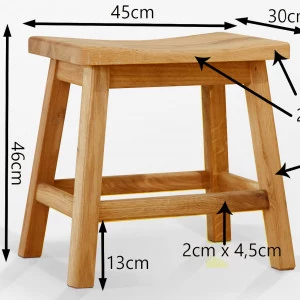 Taboret dębowy TN