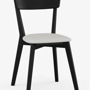 Krzesło dębowe 01 Ekoskóra czarna/biała Black Edition