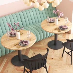Stolik dębowy do kawiarni okrągły (kawowy/barowy/restauracyjny)