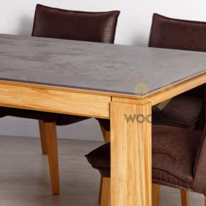 Stół dębowy 22 rozsuwany / powierzchnia ultrakompaktowa DEKTON