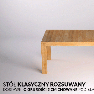 Stół dębowy klasyczny 02 B rozsuwany