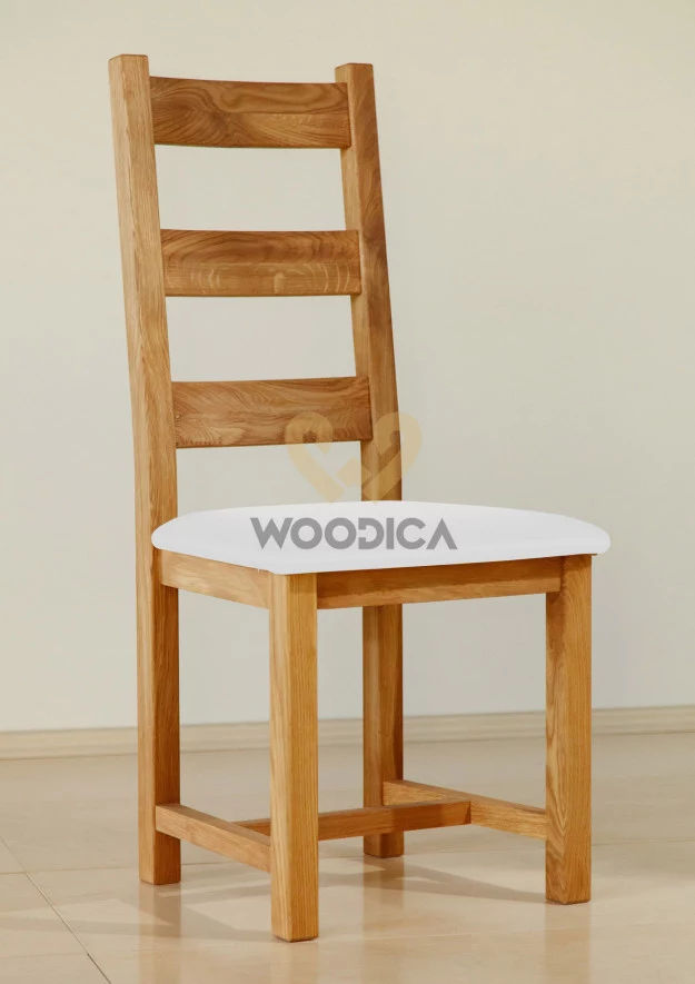 Krzesło dębowe 04 Ekoskóra czarna/biała