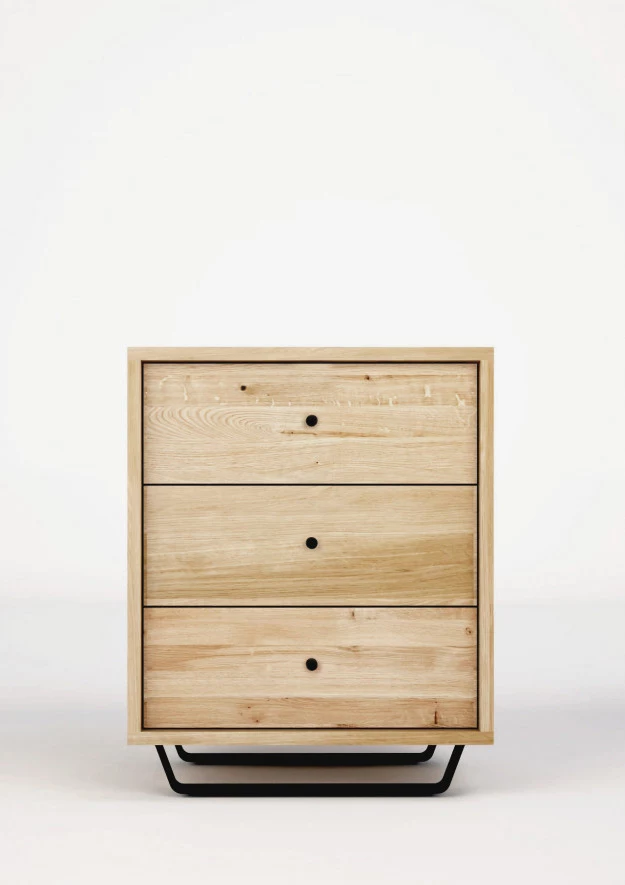 Komoda dębowa Steel 01 3s
