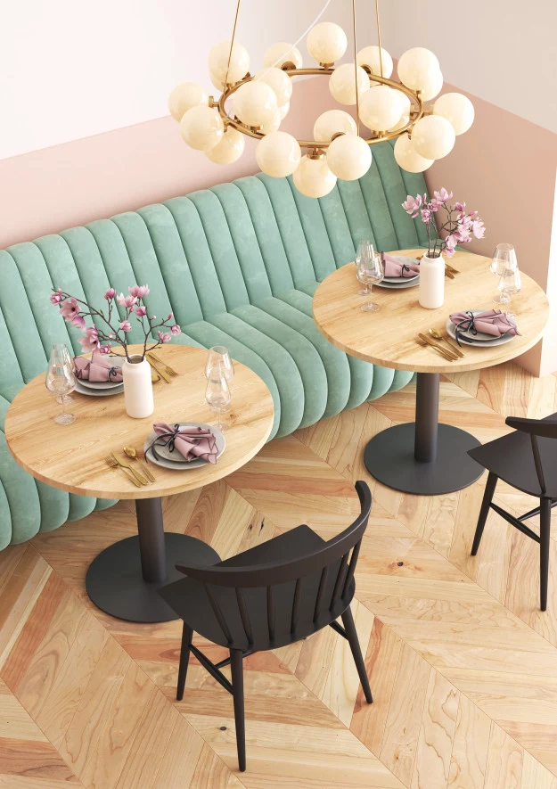 Stolik dębowy do kawiarni okrągły (kawowy/barowy/restauracyjny)