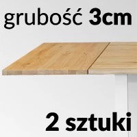 <b><span>Dwie dostawki 80x50cm grubość 3cm <br></span></b> Wymiar 80 x 50 cm <br> 2 sztuki <br> grubość 3 cm  <br><span class="product_image_avail_icons_block"><img class="optionadditional_imgdost" alt="Product image" src="https://www.woodica.pl/media/catalog/product/cache/1/small_image/300x150/bb1d69bbba138e233a9396db0bdf0ff6/d/o/dostawki_metalowe_stoly_wiz00_2.jpg" style="margin: 8px 5px 0px 0px;" height="150px"></span><k>1 340 zł</k>