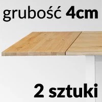 <b><span>Dwie dostawki 100x50cm grubość 4cm <br></span></b> Wymiar 100 x 50 cm <br> 2 sztuki <br> grubość 4 cm  <br><span class="product_image_avail_icons_block"><img class="optionadditional_imgdost" alt="Product image" src="https://www.woodica.pl/media/catalog/product/cache/1/small_image/300x150/bb1d69bbba138e233a9396db0bdf0ff6/d/o/dostawki_metalowe_stoly_wiz00_2.jpg" style="margin: 8px 5px 0px 0px;" height="150px"></span><k>1 700 zł</k>
