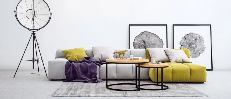 Stolik kawowy dębowy na metalowych nogach