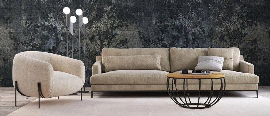 Stolik kawowy dębowy na metalowych nogach