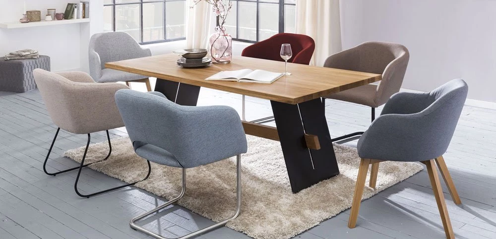 Fotele dębowe tapicerowane do stołów dębowych nowoczesna jadalnia