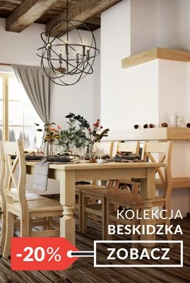 Meble naturalne drewniane Beskidzkie jadalnia promocja