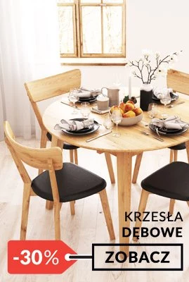 Stół dębowy okrągły rozkładany i krzesła dębowe promocja